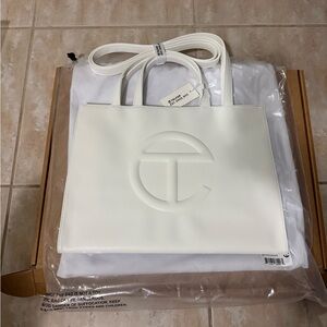Telfar White Medium Shopper